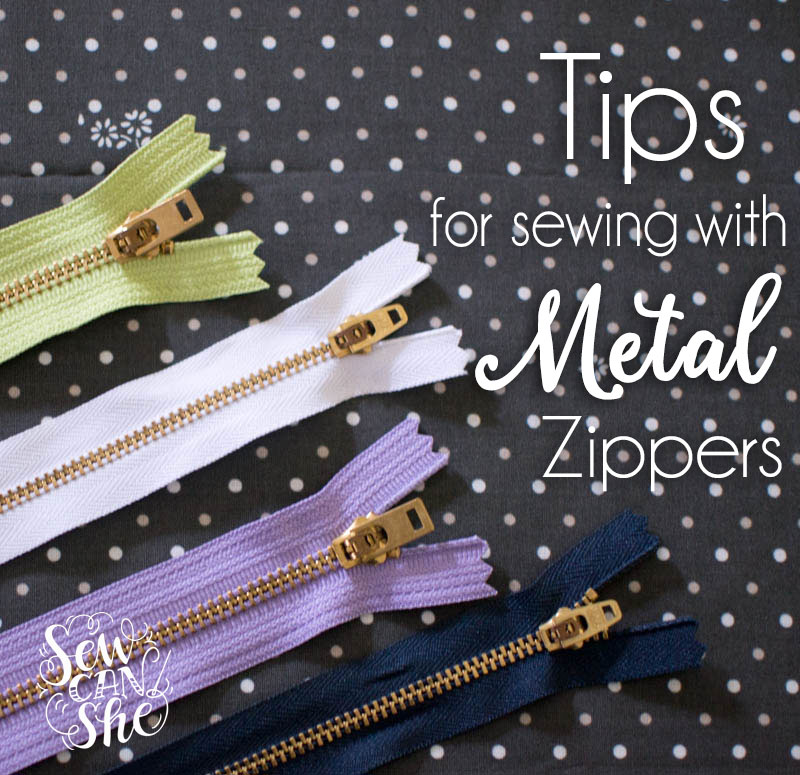 Tips for Sewing Metal Zippers - have no fear!