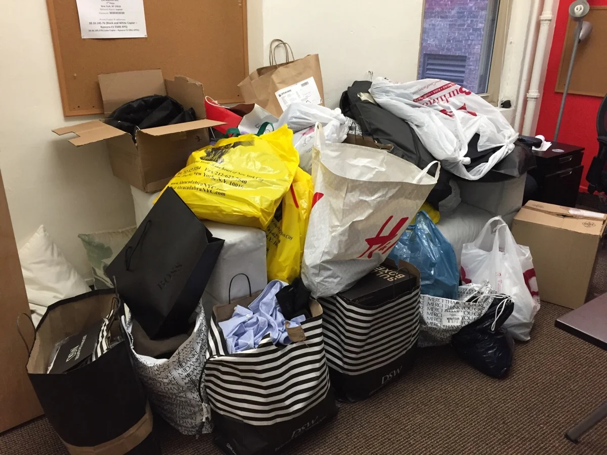 This is a huge pile of returns that need to be made!