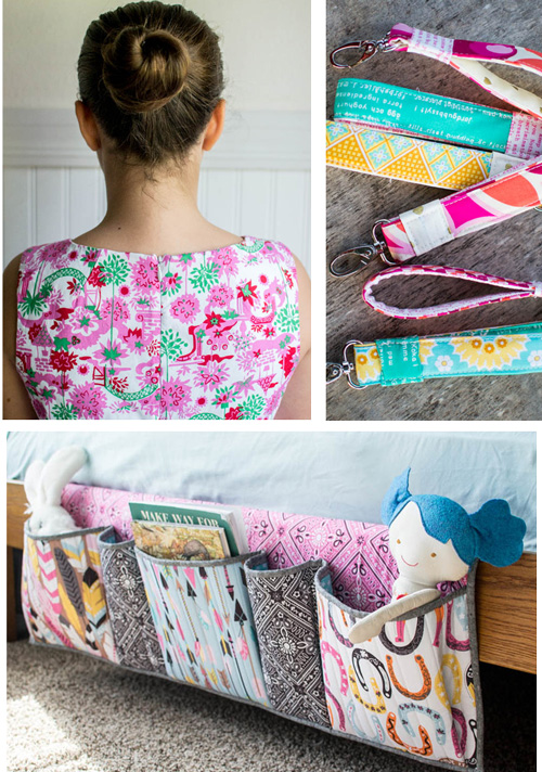 Click to learn how to sew invisible zippers, key fob wristlets, and the bedside pockets organizer