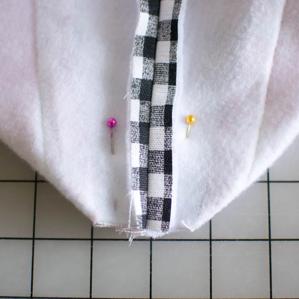 This corner does not have the interfacing trimmed away, but the end result was the same.