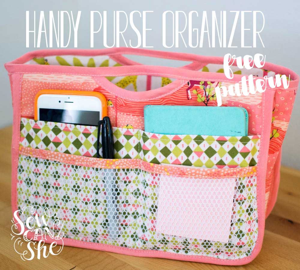 Handy Purse Organizer free sewing pattern — SewCanShe | Free Sewing