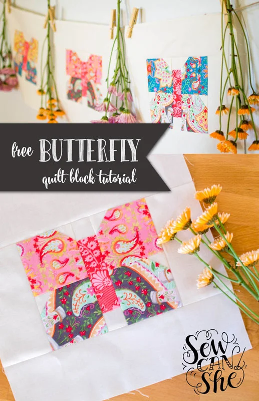 Classic Blocks Fresh Fabric A Butterfly Quilt Block