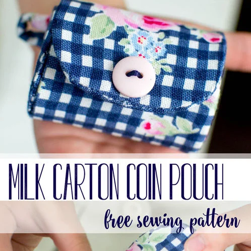 Milk Carton Coin Pouch sewing pattern.