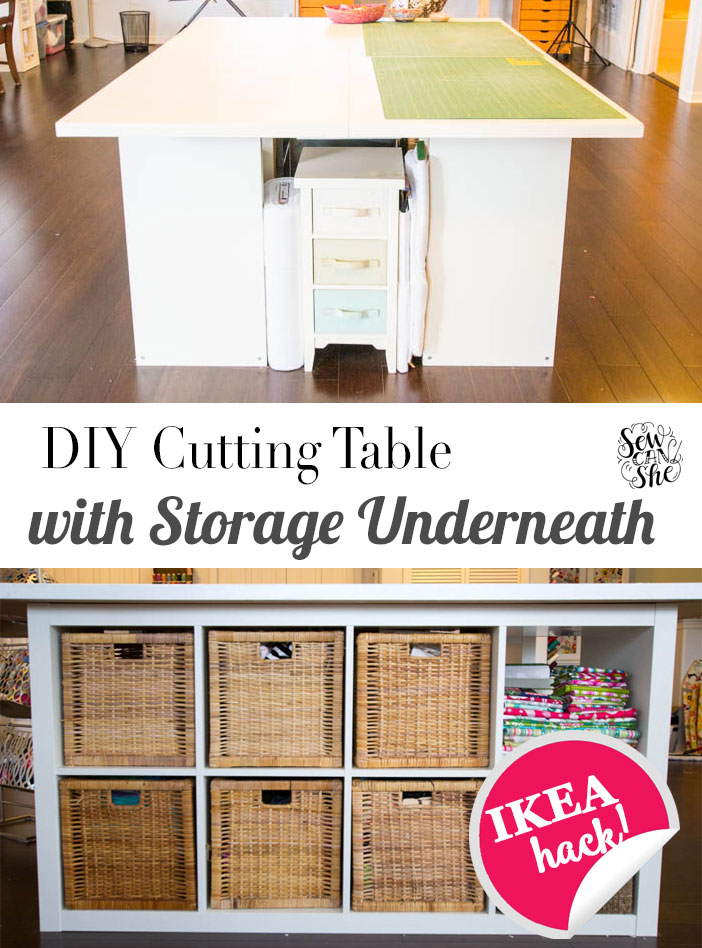 Diy Sewing And Cutting Table With Storage Cubbies Underneath Sewcanshe Free Sewing Patterns And Tutorials