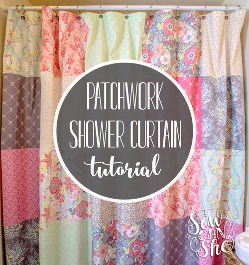 Sew A Patchwork Shower Curtain From Fat Quarters Sewcanshe Free Sewing Patterns And Tutorials