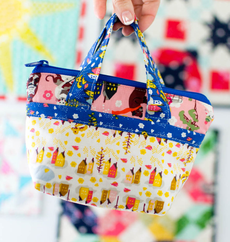 Cute and colourful Quilted Project Bag.