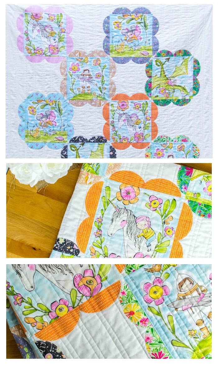 Pretty Pictures Quilt free quilt pattern for panel fabrics