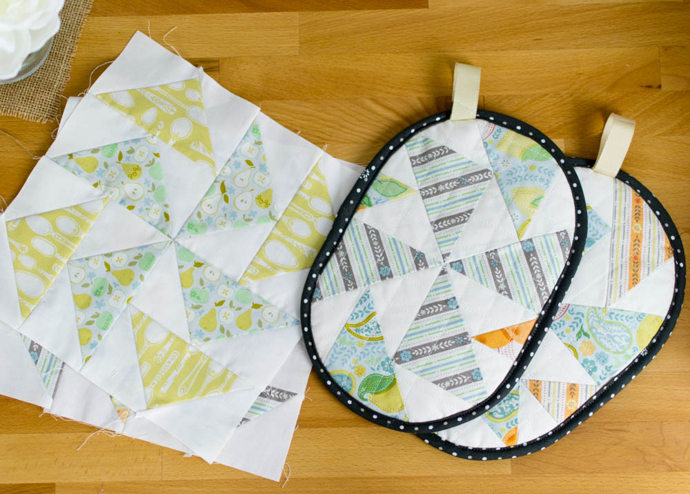 How to Sew Last Minute Potholders (from UFO quilt blocks!)