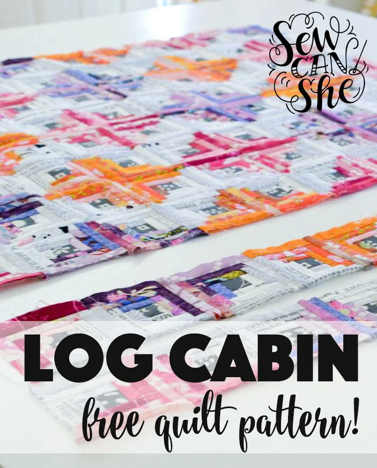 Bust Your Stash With This Log Cabin Quilt Pattern Sewcanshe Free Sewing Patterns And Tutorials