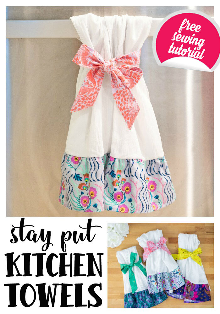 Stay Put Kitchen Towels They Don T Slip Off Free Sewing