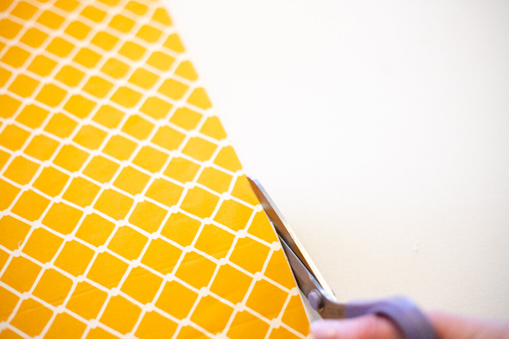 Tip: Smooth out a fabric rectangle on top of the foam stabilizer and use it to cut a stabilizer piece that is the same size.