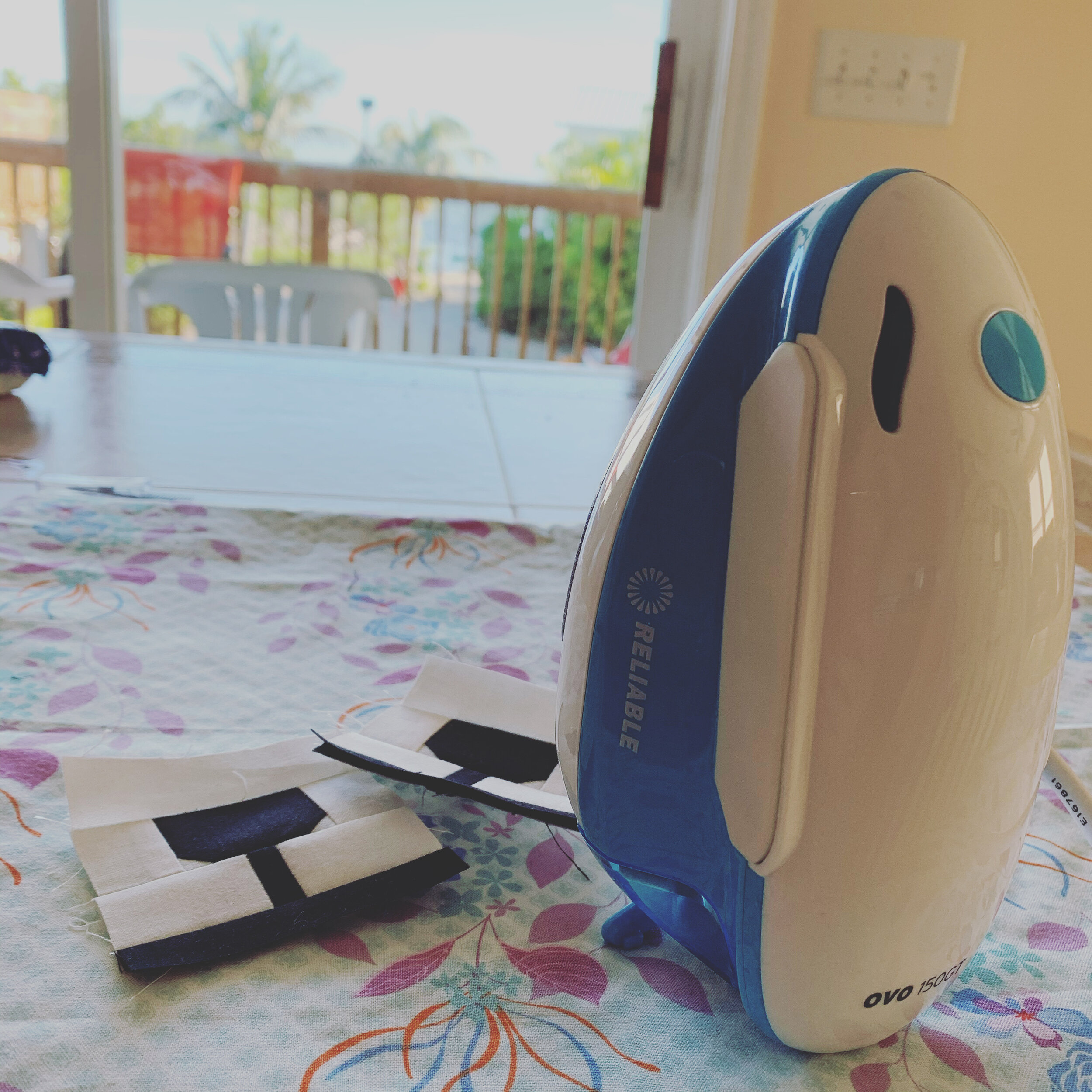 My Reliable OVO travel iron got lots of use!