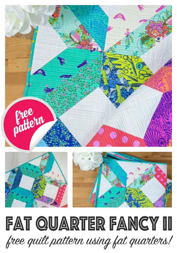 Fat Quarter Fancy II A New Free Fat Quarter Quilt Pattern She Sews 