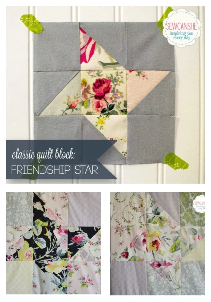 easy quilt block tutorial the friendship star sewcanshe free sewing patterns for beginners