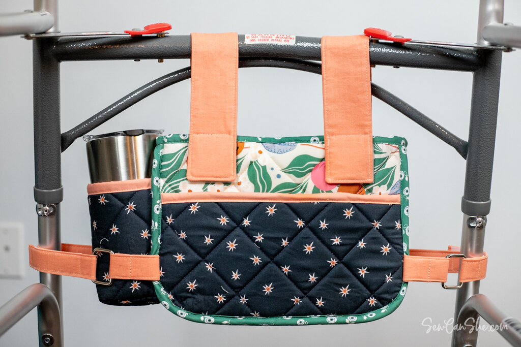 Diy Walker Caddy With A Cup Holder Free Sewing Pattern Sewcanshe Free Sewing Patterns For Beginners