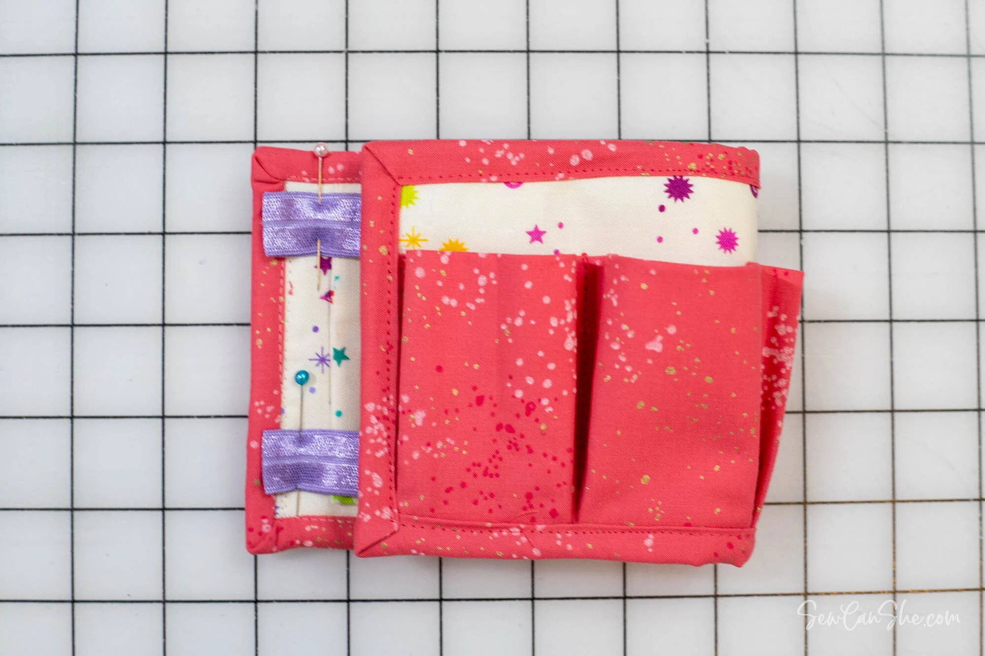 Sew a Mug Caddy Organizer free fat quarter friendly sewing pattern