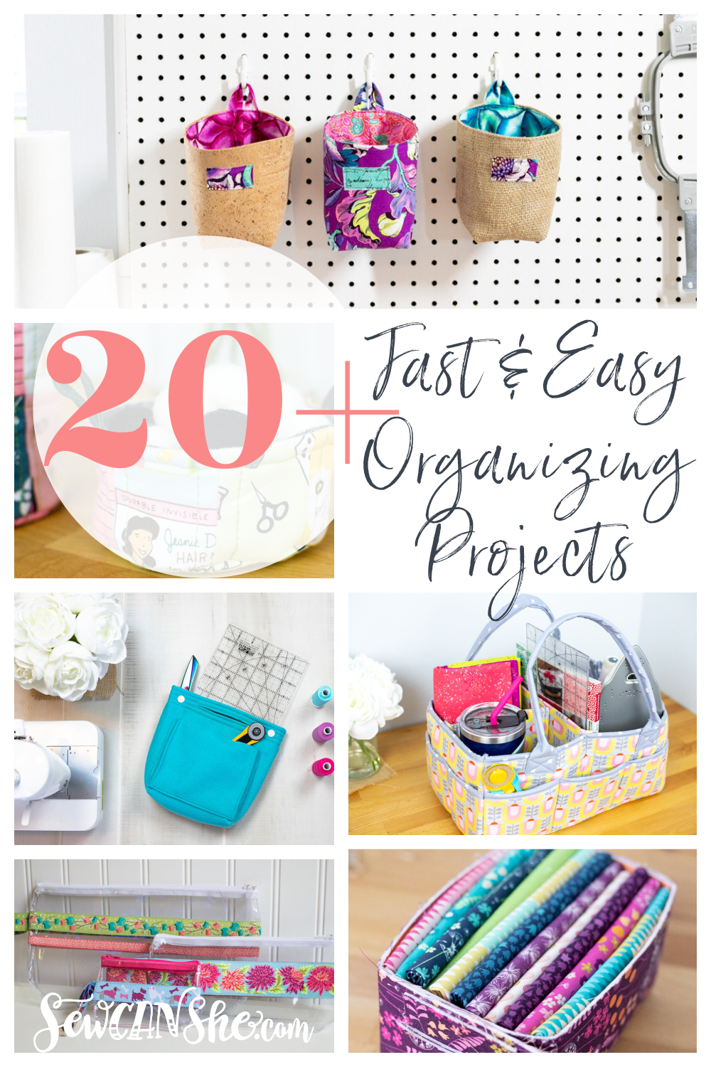 21 Sewing Projects to Organize your Sewing and Craft Supplies