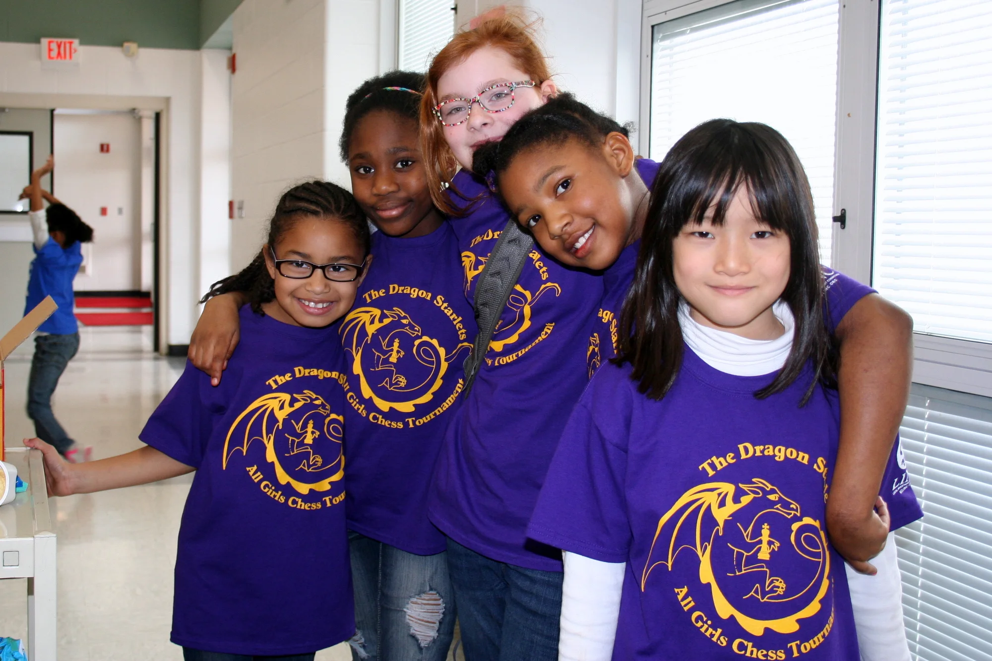 The Dragon Starlets Border Star Chess Club at Holliday Montessori during the 2014 LINC Chess Girls Tournament. 