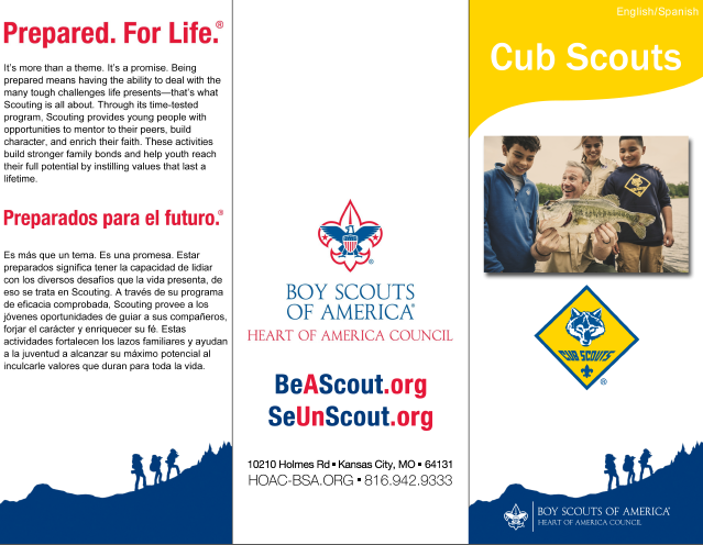 Bilingual Cub Scouts brochure. Download here .