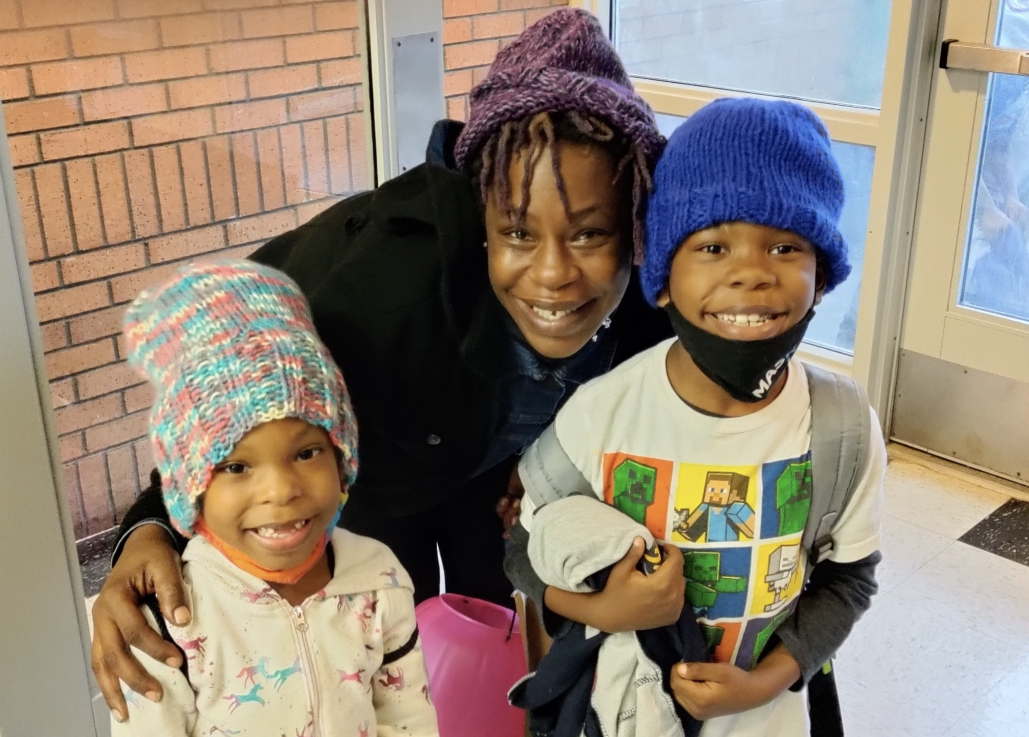 stocking hats delights LINC children 