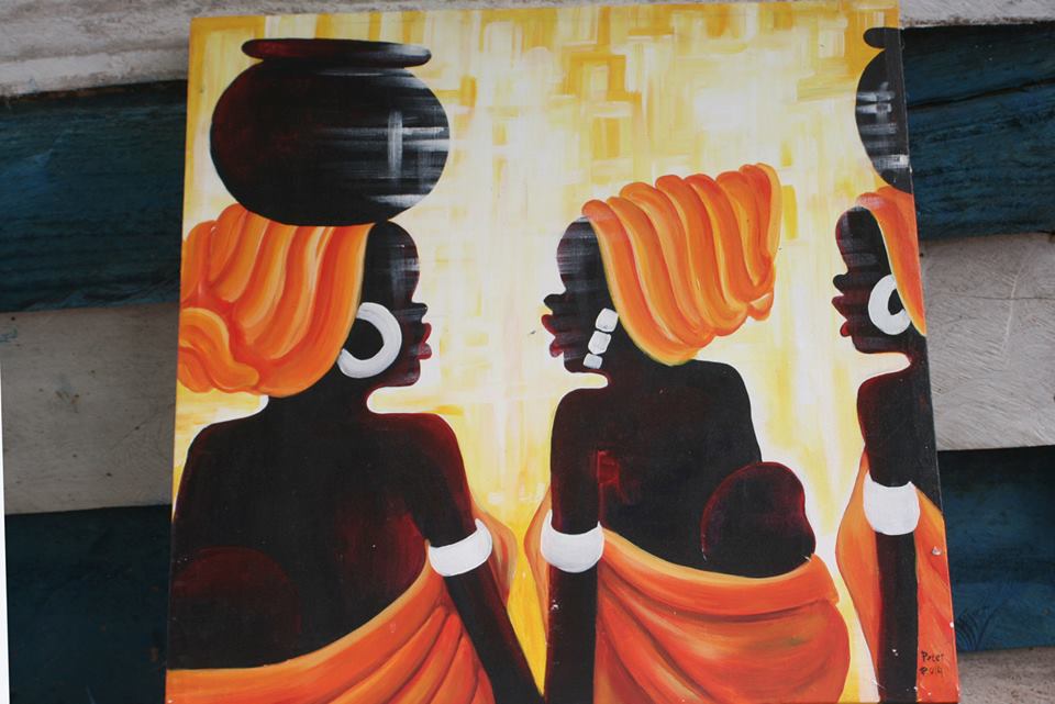 African Women With a Pot
