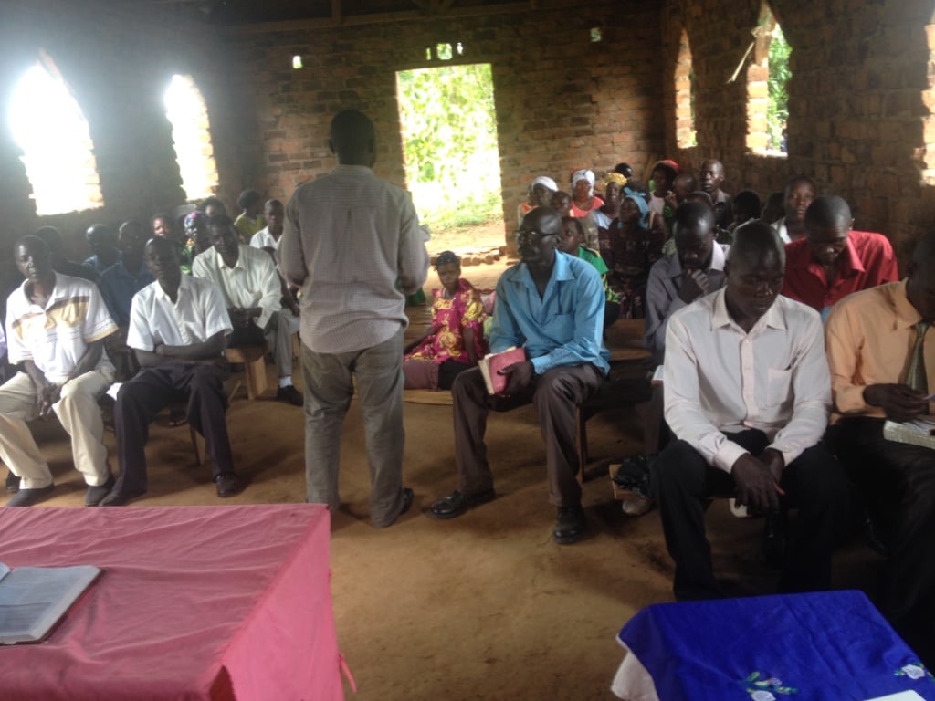 Pr.Ivan Ssewankambo in one of the Discipleship Training in Budaka