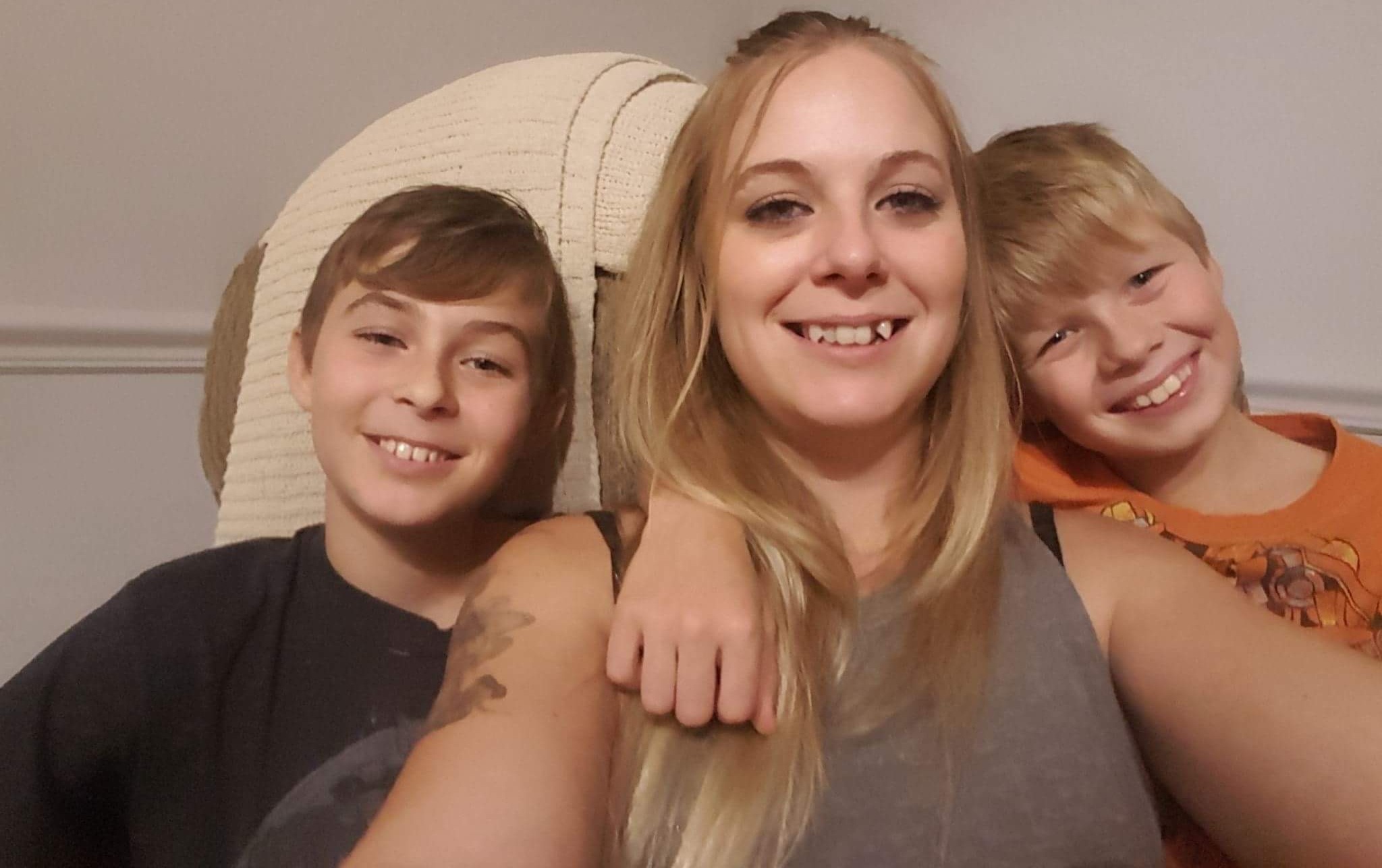 From the left (in black) Xander 12 yrs, Jennnifer (Mother to Xander and Chase) and Chase (in orange) 9 years.