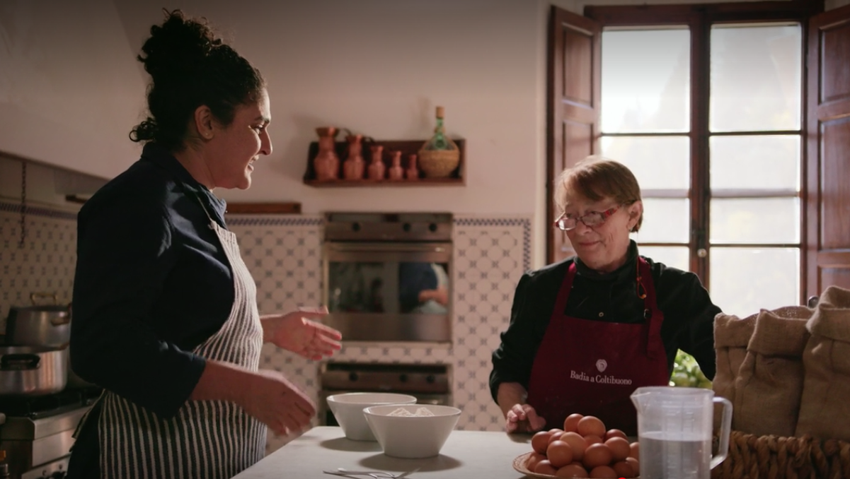 Samin and Benedetta in the Badia Kitchen