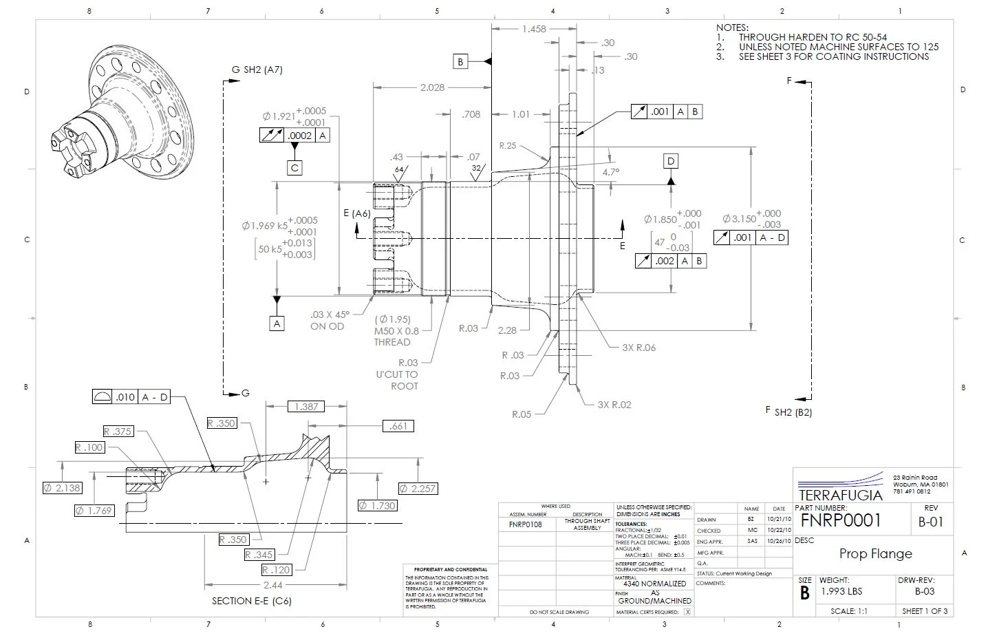 Drawing: Prop Flange