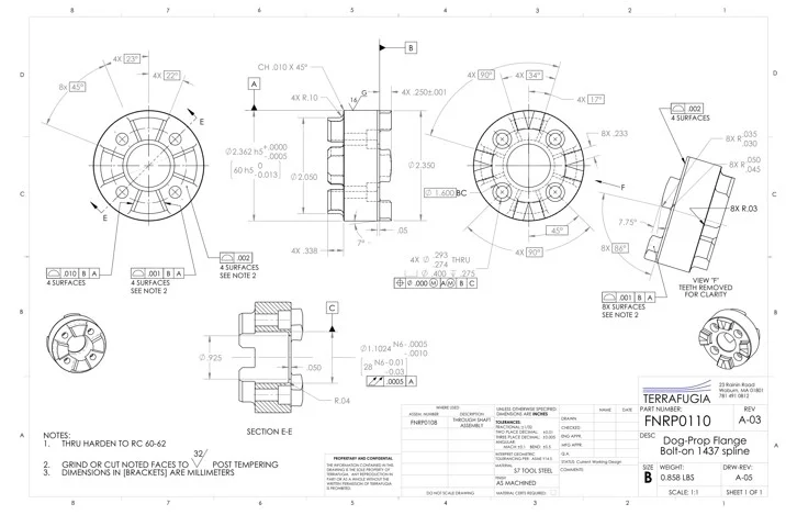 Drawing: Propeller Drive Coupling