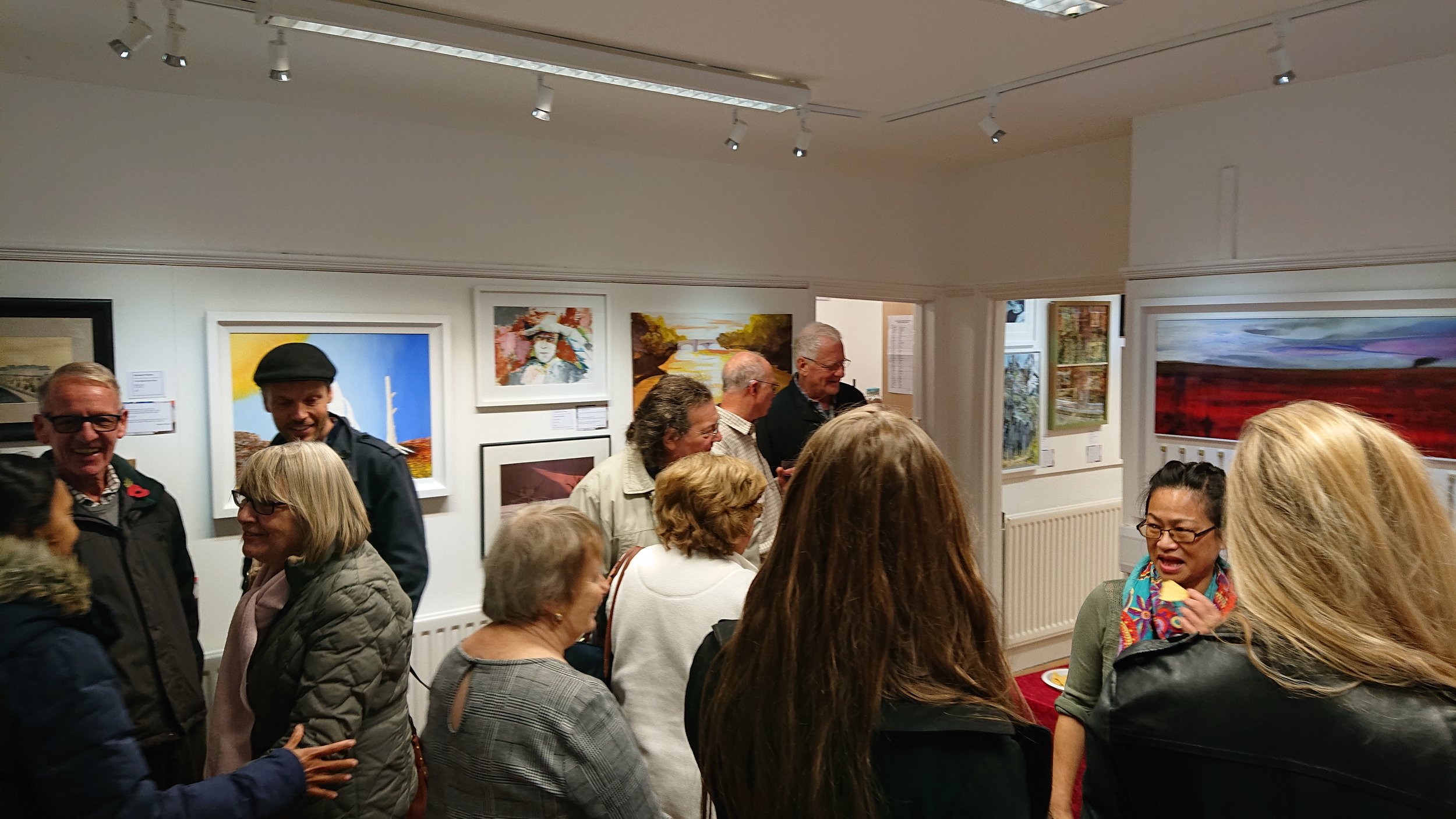 The Opening Reception for Response to “The Waste Land”, a great success and a fantastic opportunity for artists and friends to discuss their work and ideas
