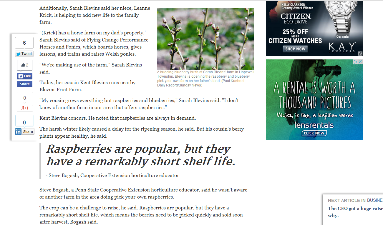 Adding layers like quotes to the story on York Daily Record website. 