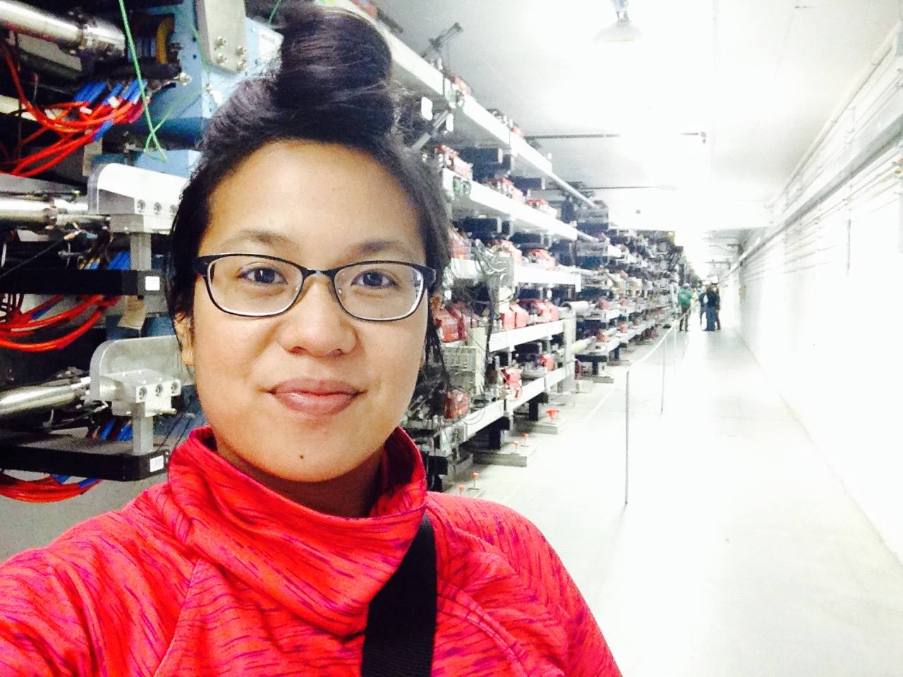 "I'm 25 feet underground right next to a six-ton 27-foot long cryomodules used to speed electron beams. This hall is called the accelerator tunnel south at the Jefferson Labs in Newport News."