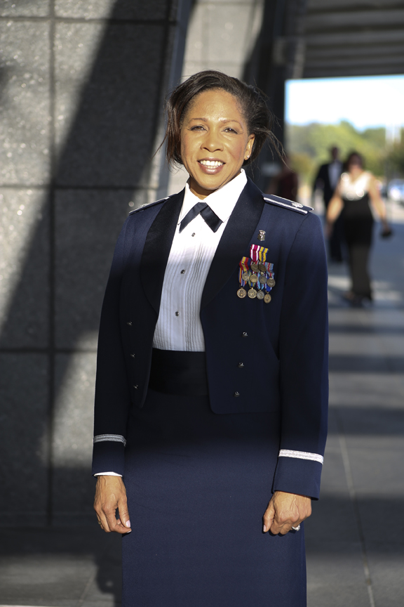 Lt Col Kathy Taylor at Langley Air Force Base 100th Anniversary Gala, Hampton, Saturday, Sept. 17, 2016.