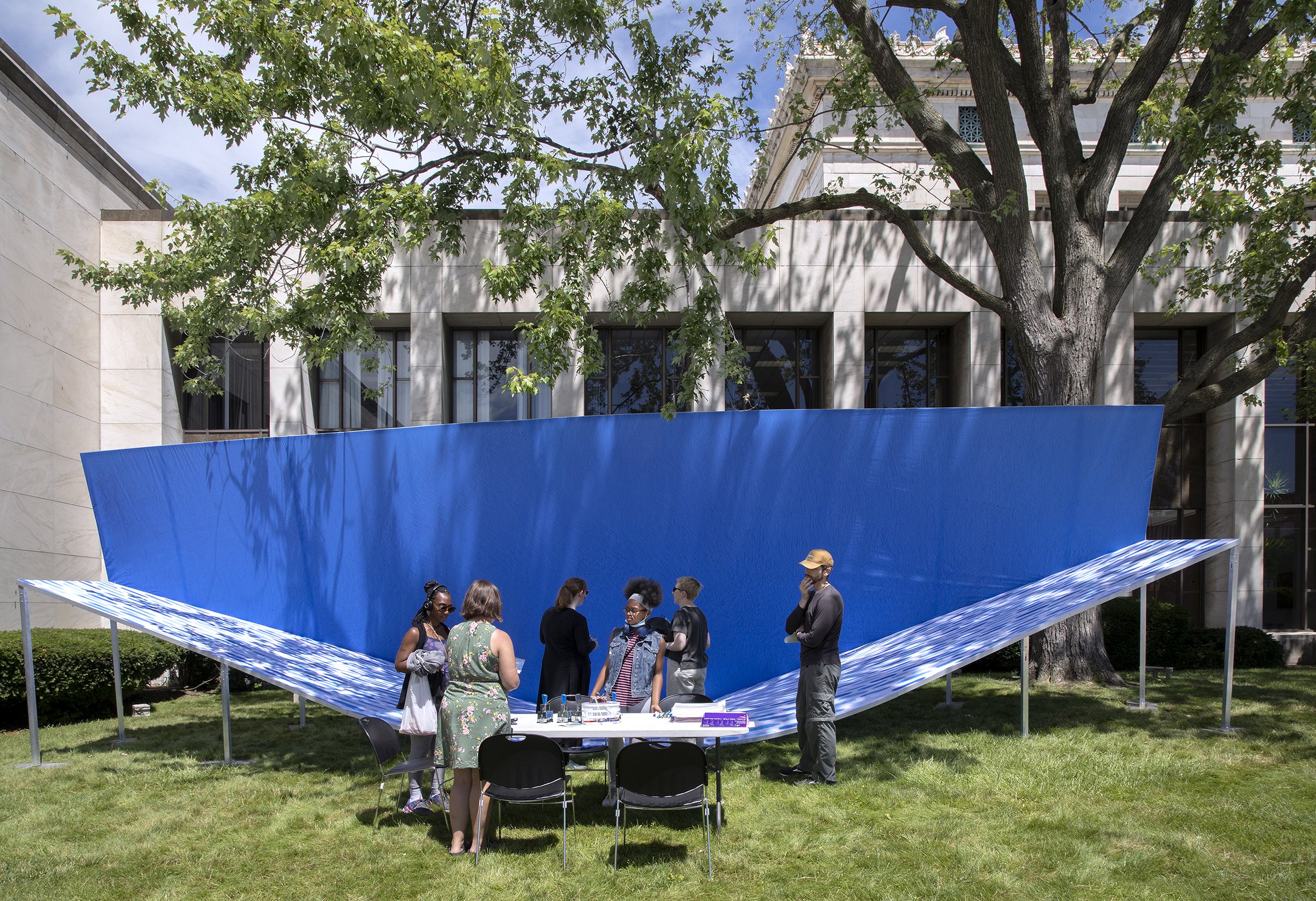 1000 Skyshapes, installed at Detroit Public Library, Main Branch