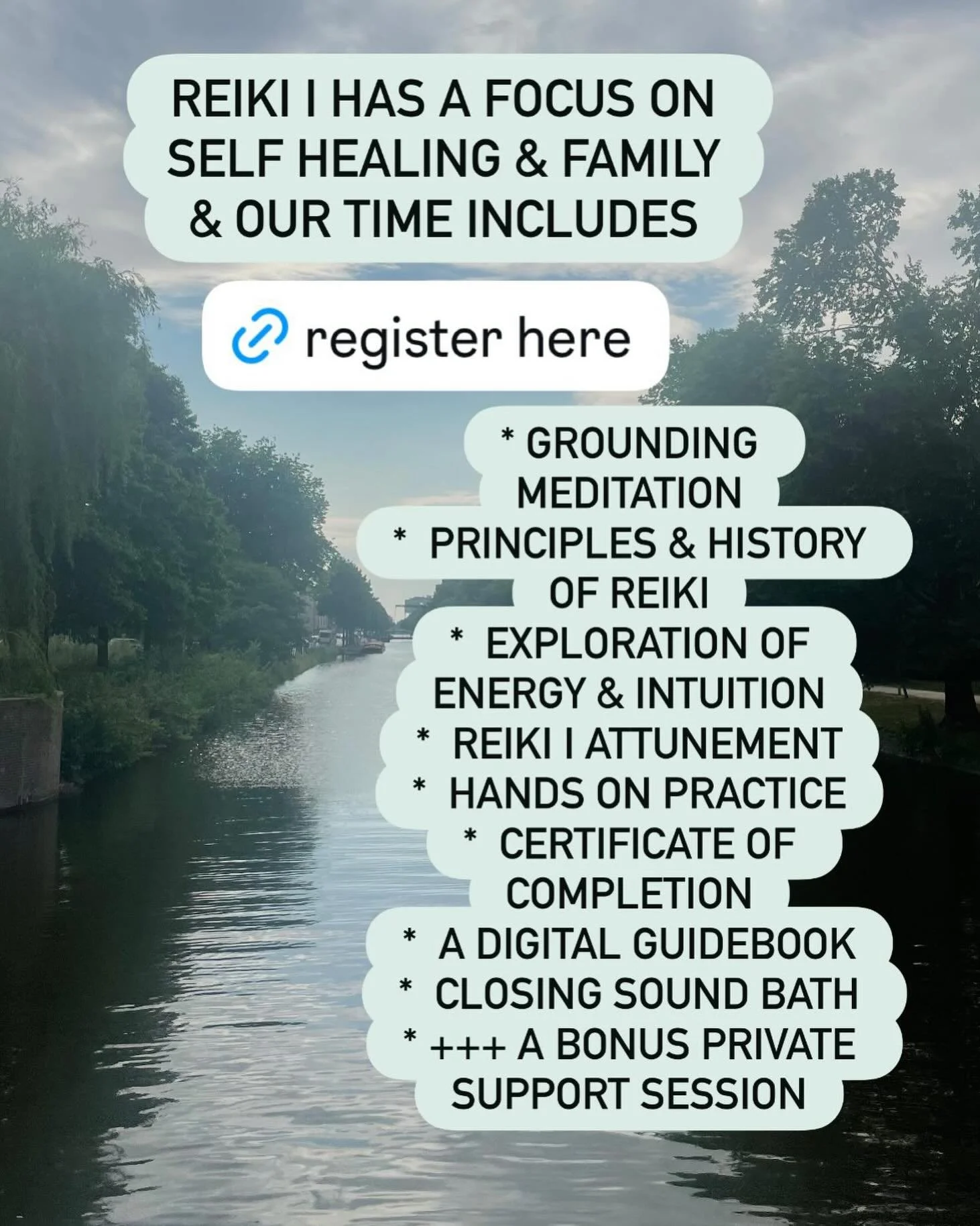 Reiki I online summer edition July 22nd, 29th &amp; August 5th $444 Registration link in stories and Reiki profile highlights 
Capped at 6 participants max