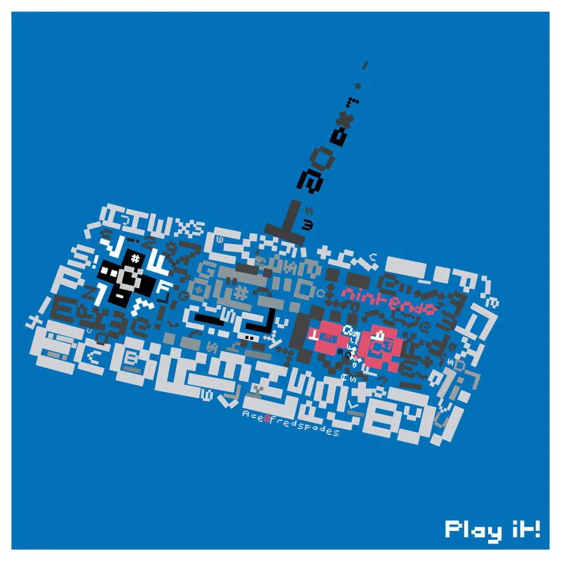 Troy Purcell
Nintendo-Typography/Image
August 24, 2011 Created by: Alexandr Tanana
I enjoy playing old school gaming systems, but that’s not what grab my attention. It’s the fact that he used pixel text to create something that people would understand once looked at, which to me is clever and thoroughly thought out.
The qualities that make this image graphics design would be the pixel text that molds the image into a old NES (Nintendo Entertainment System) gaming controller. Then the controller its another form of imagery that displays graphic design because with out a group of people to design the controller and system then these gaming devices wouldn’t be what they are today let alone back then.