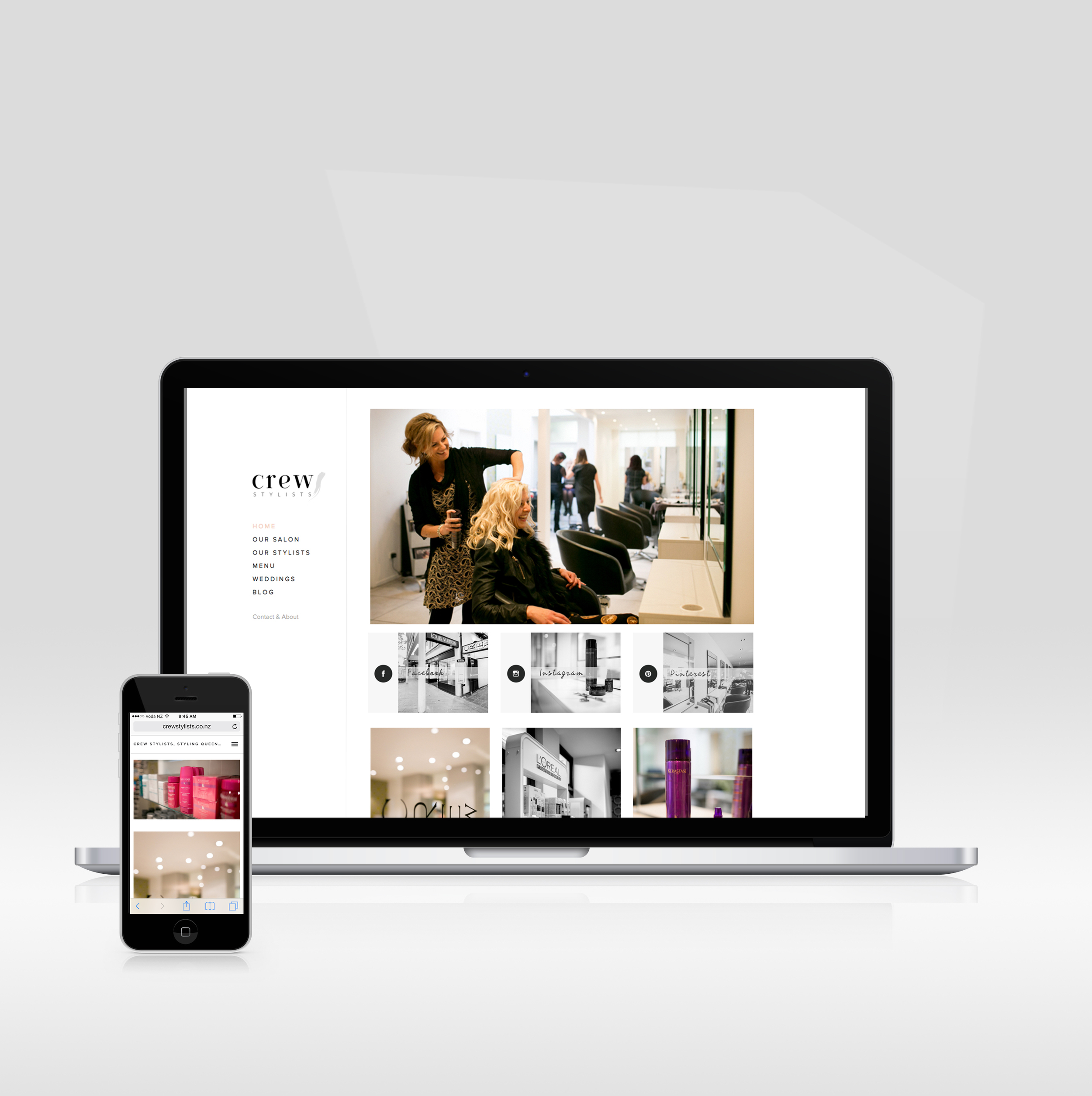 Crew Stylists Website Design