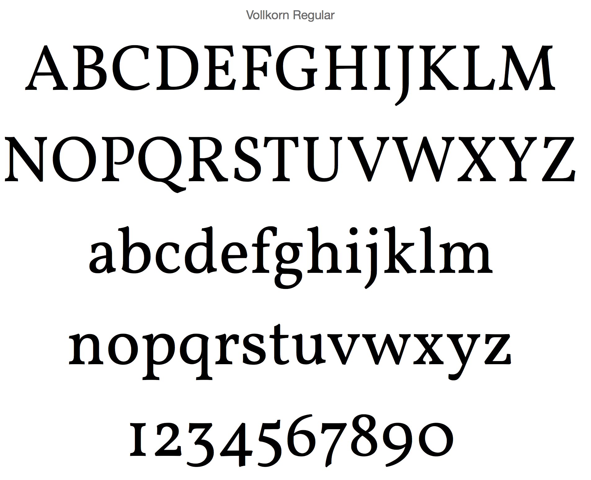 Title Font: Volkhorn —