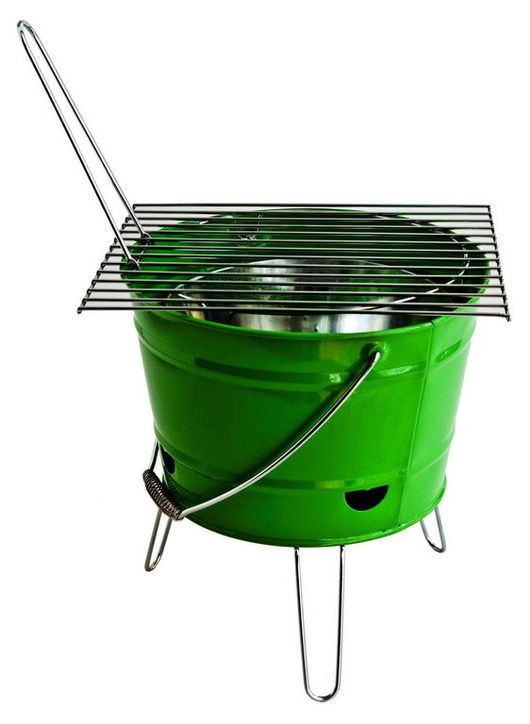 Barbecue bucket. 