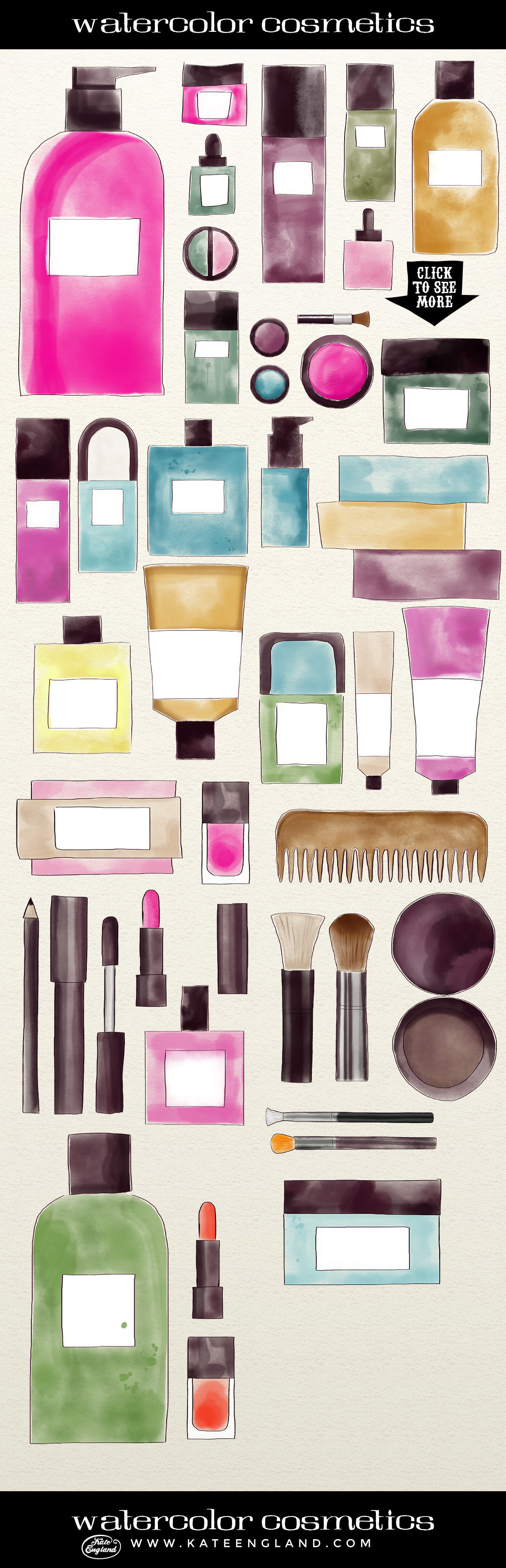 Watercolour Cosmetics by Kate England. 