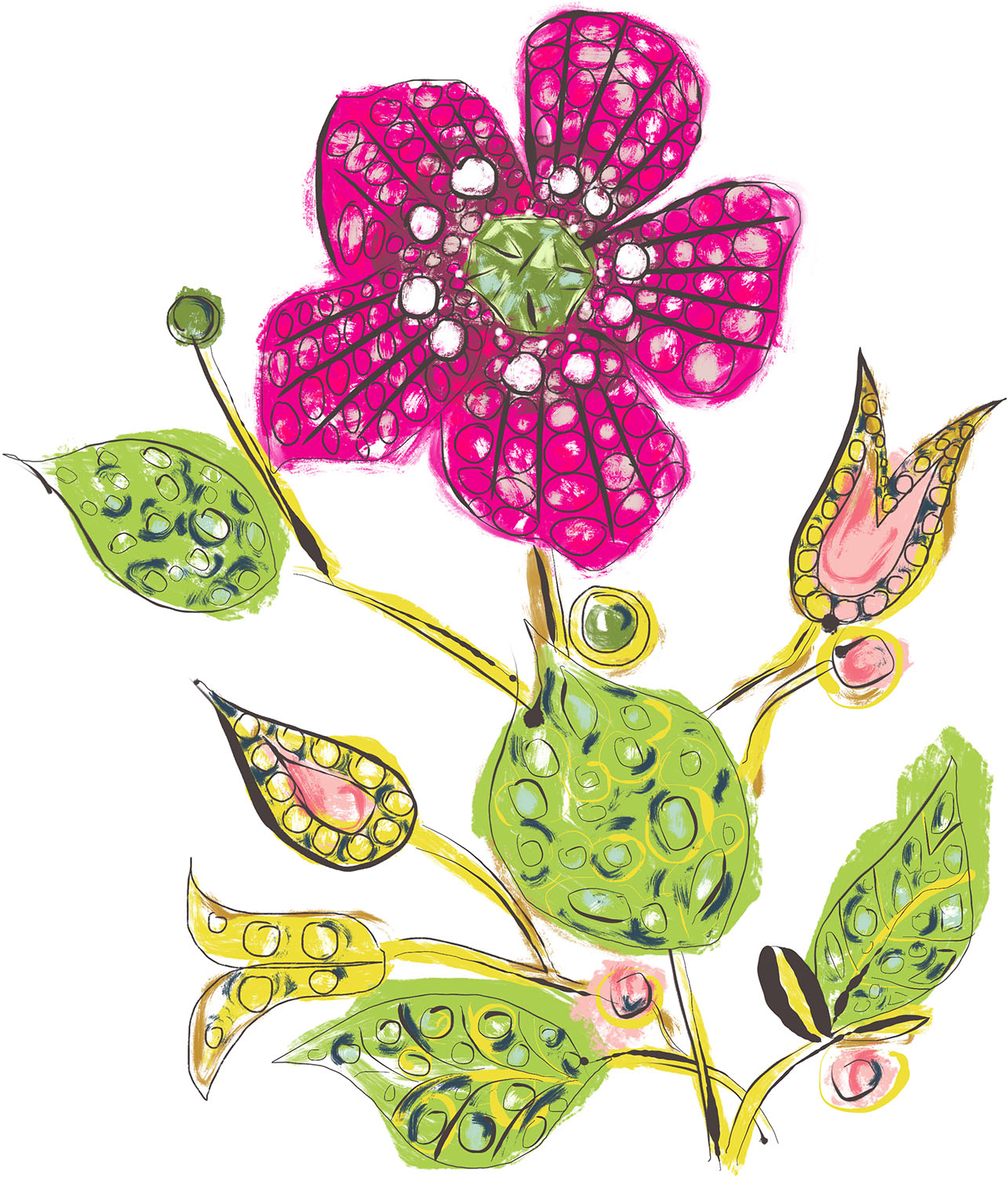Flower with Gems
