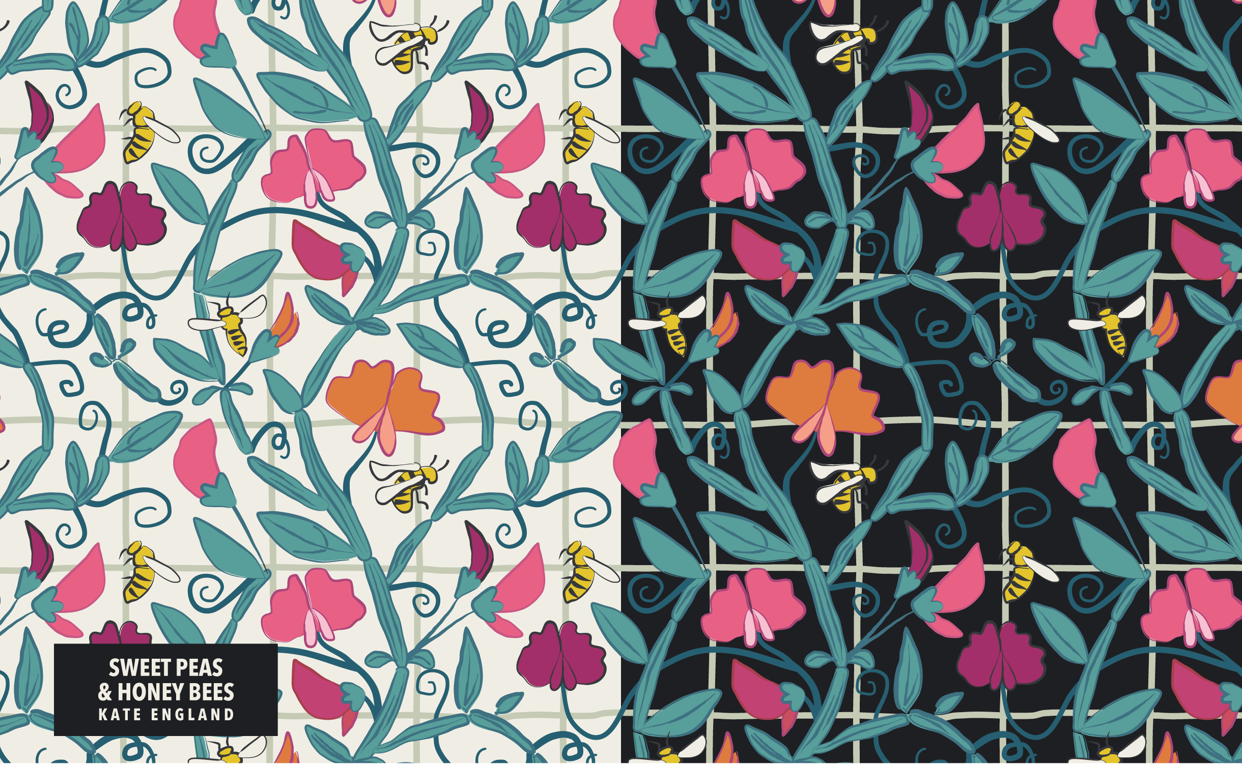 Bold Botanica: Sweet Peas and Honey Bees