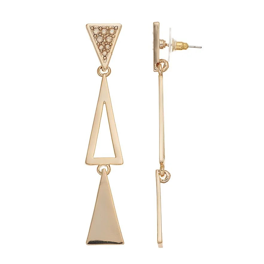  TRIANGLE DROP EARRINGS