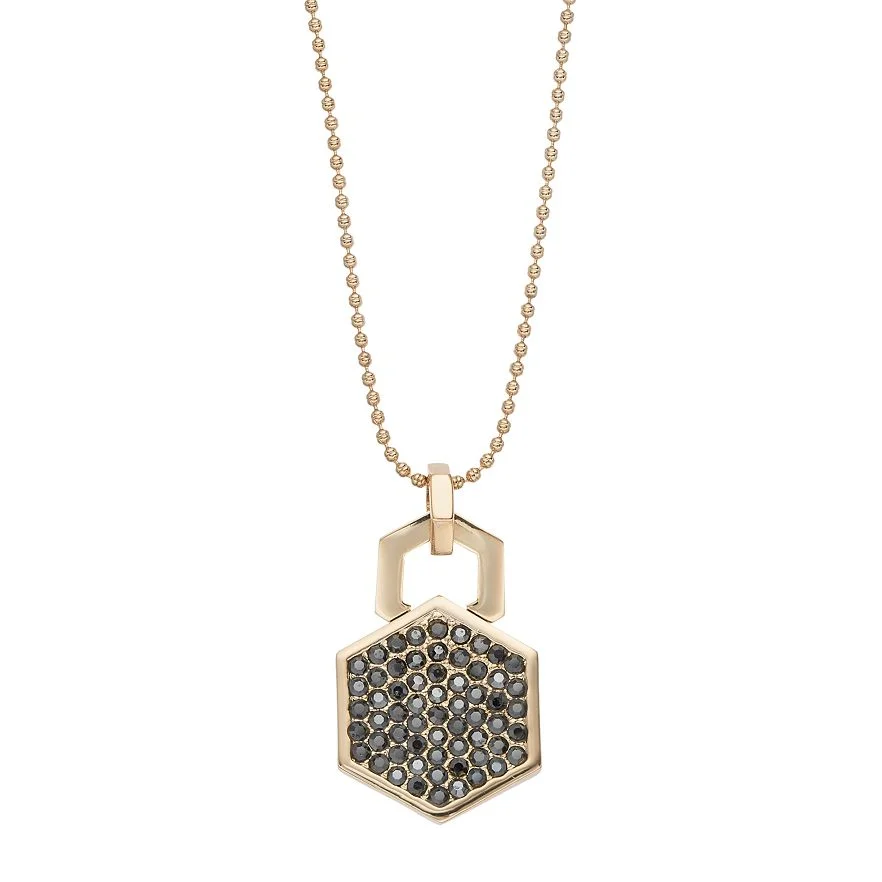  HEXAGON PENDANT NECKLACE