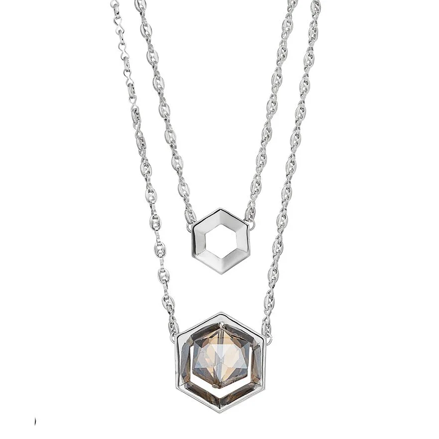 MULTISTRAND HEXAGON NECKLACE