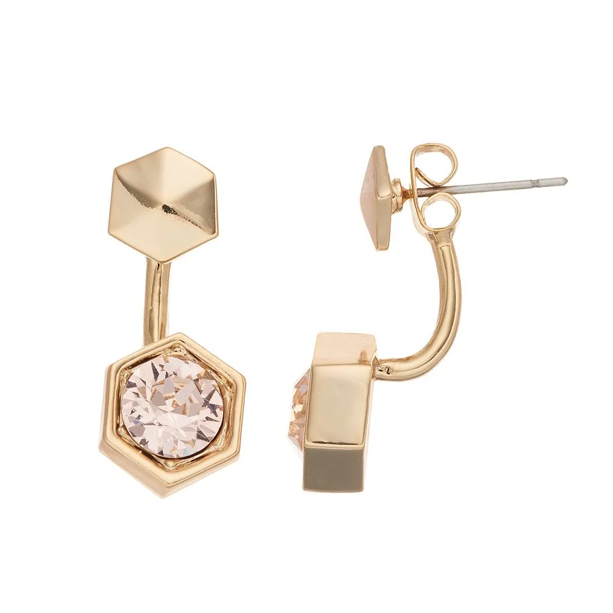 <p><strong>BOLD</strong></p> FRONT-BACK EARRINGS