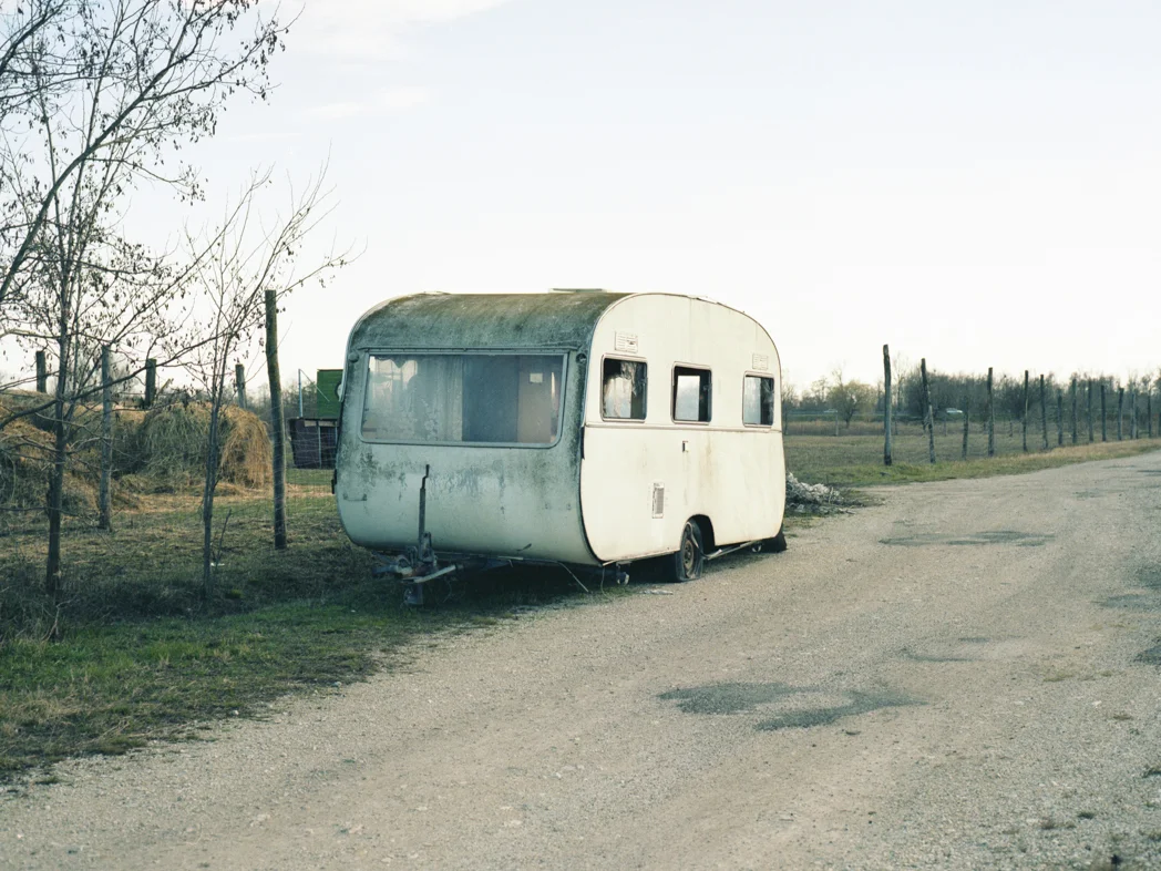 2014 / Analog / Mamiya645AF -ongoing series- Caravans - invented in 1931 by Arist Dethleffs for his wife Fridel Edelmann. She came up with a desire of having something like a gipsy's van for traveling together. Since edification, they're giving humanity the possibility to travel the world while carrying their conversant space. This series tries to give this intimate feel of a "Home Sweet Home" to the viewer and should remind him of his roots. Caravans or mobile homes are a great ability on journeys to trek right home in mind. Closing the gap between homesickness and wanderlust.