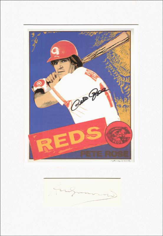Andy Warhol's famous print, signed by both him and Pete Rose.