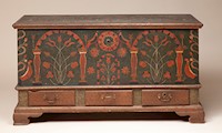Image: Unidentified Artist, United States, Chest over Drawers , 1803, tulip poplar, brass, iron, and paint, 27 x 50 x 22 ½ in. (68.5 x 127 x 57.1 cm), Courtesy of the Barbara L. Gordon Collection
